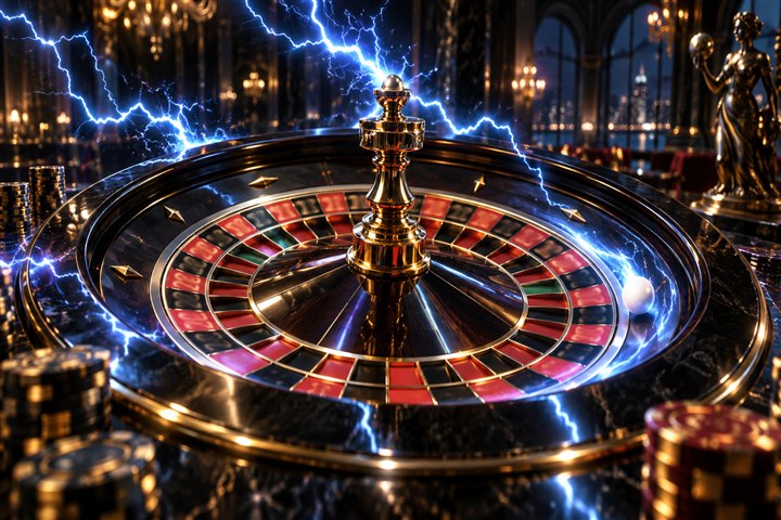 Lightning Roulette themed live casino artwork